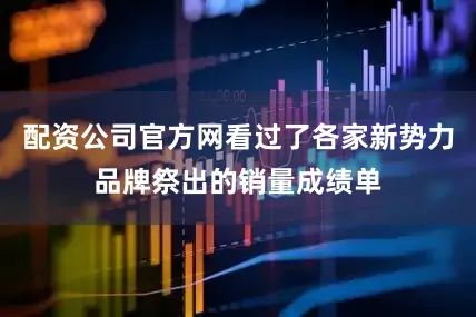 配资公司官方网看过了各家新势力品牌祭出的销量成绩单